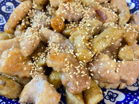 とんかつ用豚肉で★厚切りロース肉×ごぼうの甘辛!